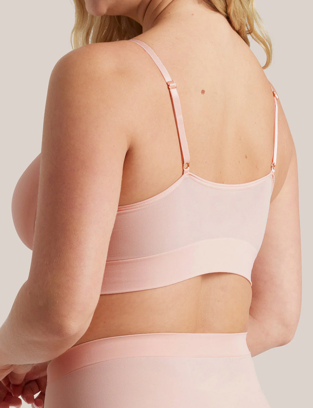 Bondi Bare Padded Longline Bra - Peach Fizz - Image 3