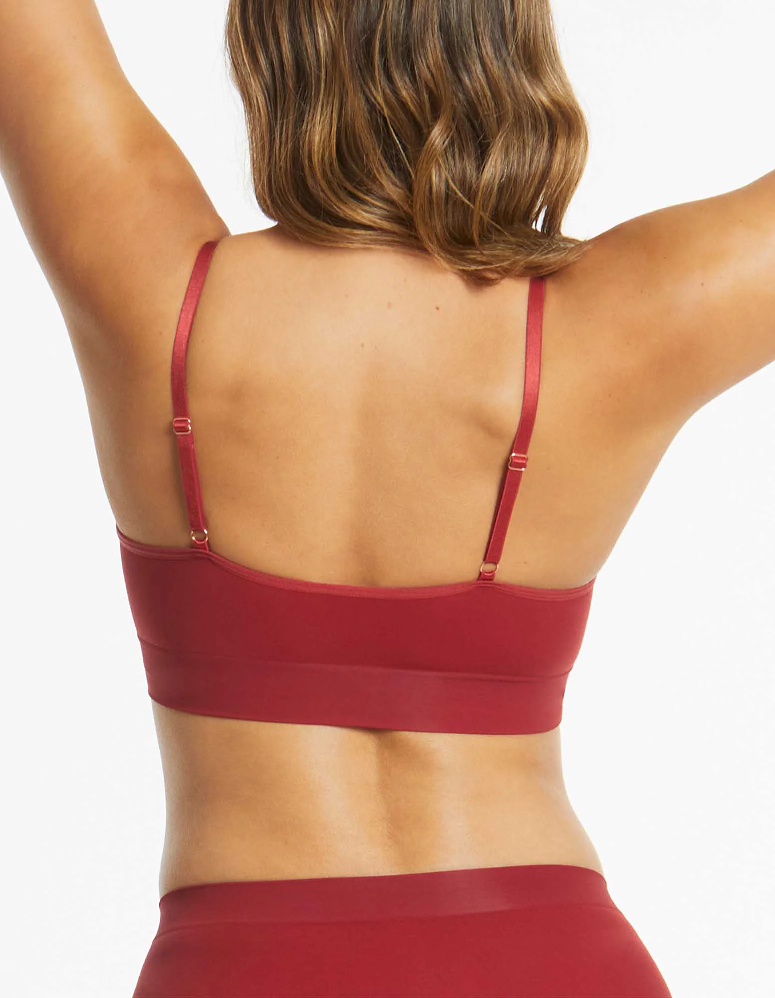 Bondi Bare Padded Longline Bra - Scarlet - Image 3