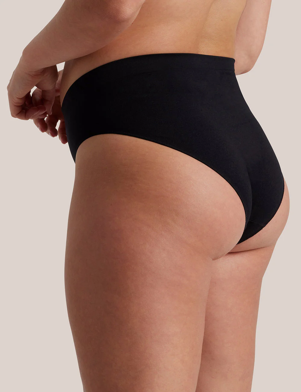 Bare Essentials Hi Cut Brief - Black - Image 3