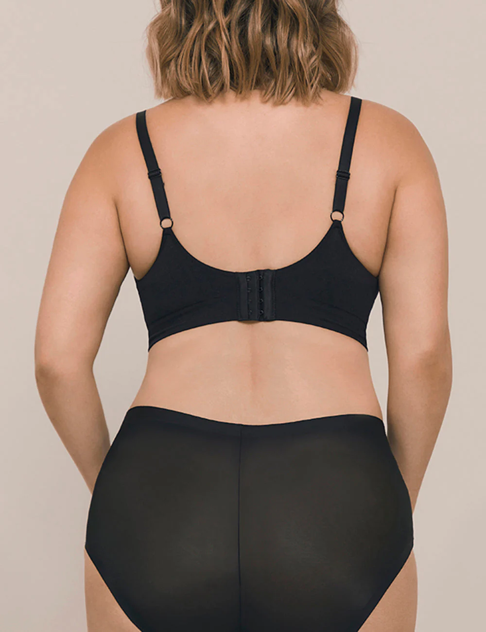 Curvesque Support Wirefree Bra - Black - Image 3
