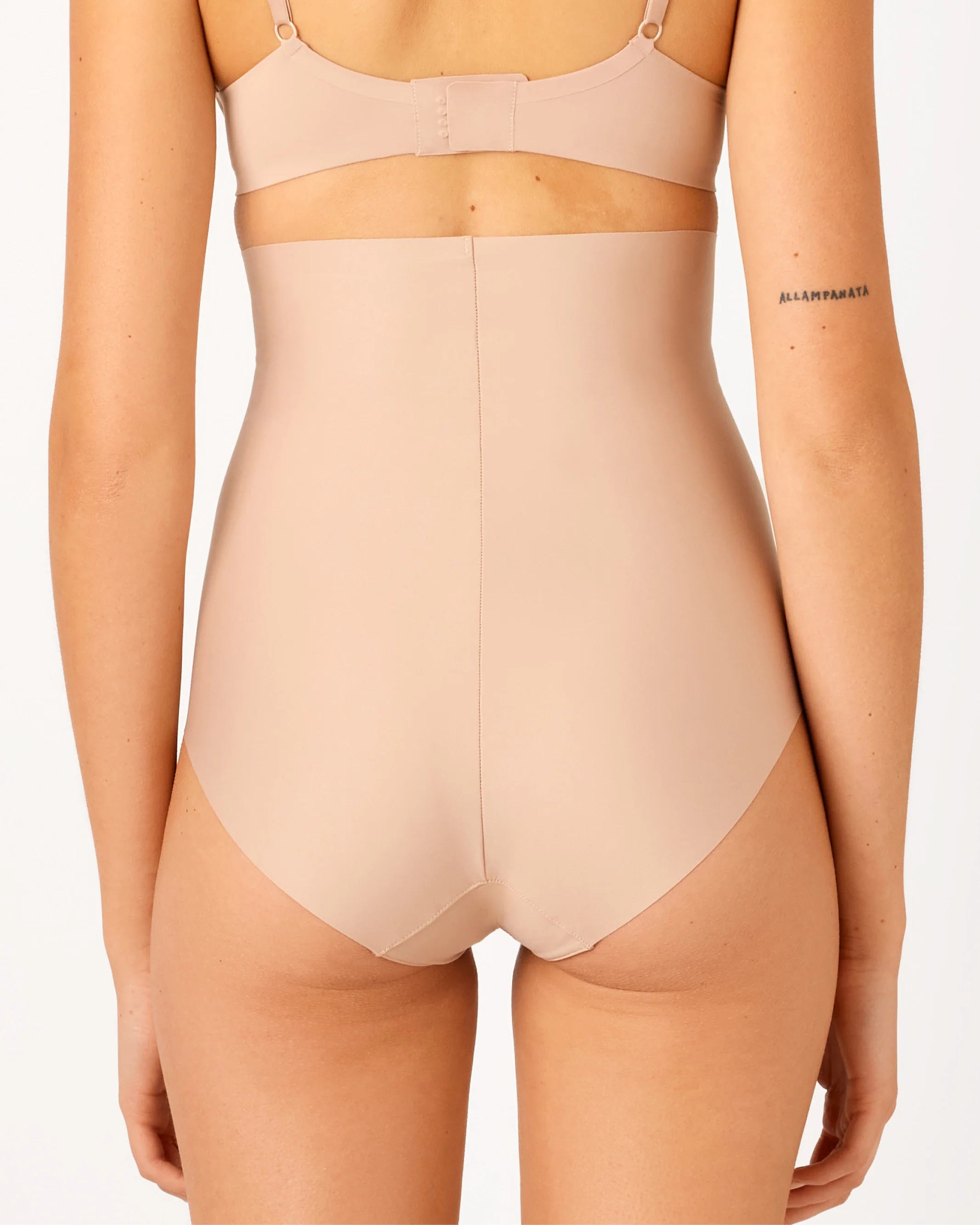 Laser Shape Hi-Waisted Full Brief - Praline - Image 3
