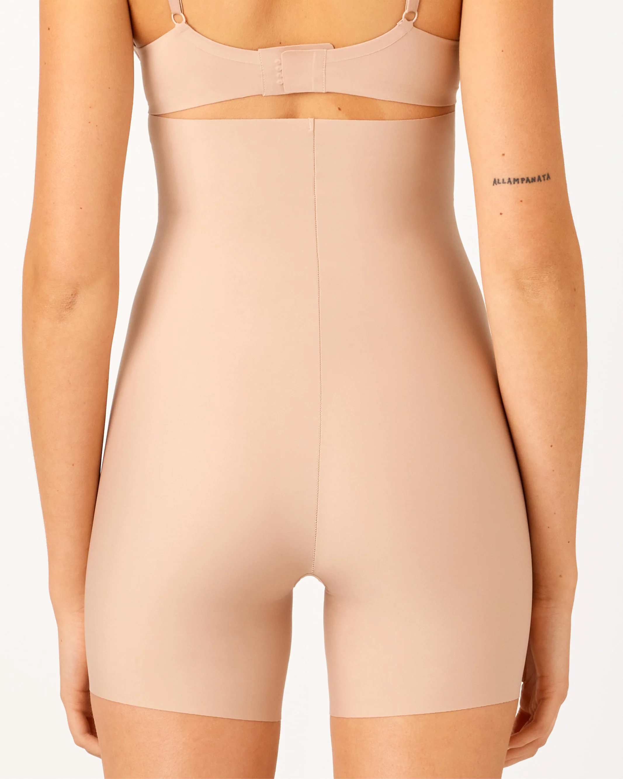 Laser Shape Hi-Waisted Mid Thigh Short - Praline - Image 3