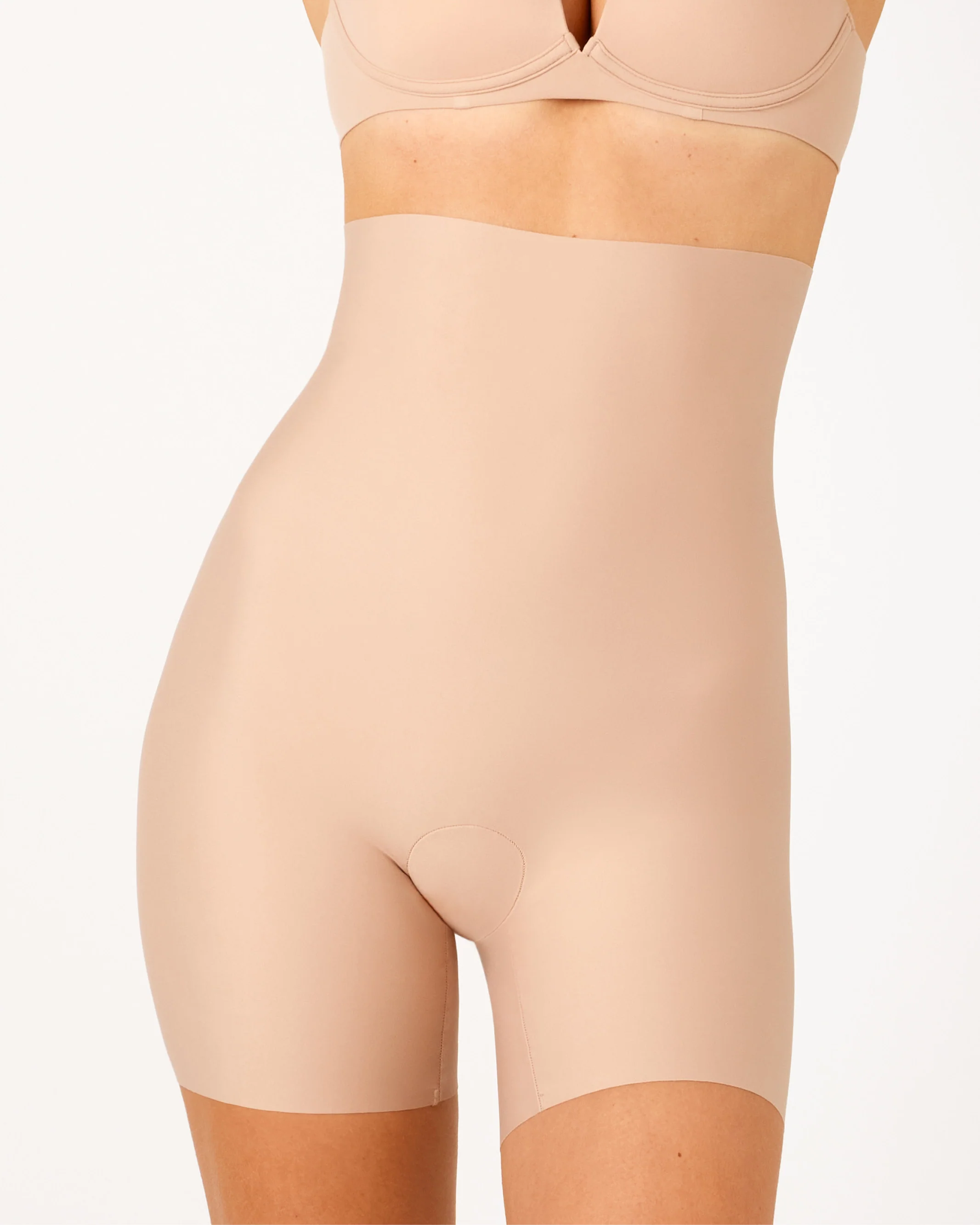 Laser Shape Hi-Waisted Mid Thigh Short - Praline - Image 4