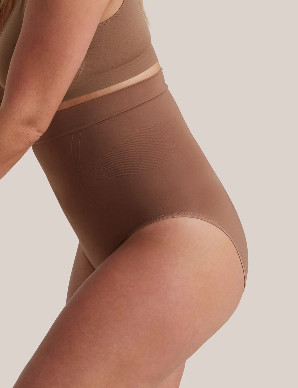 Powerlite High Waisted Brief - Almond - Image 3