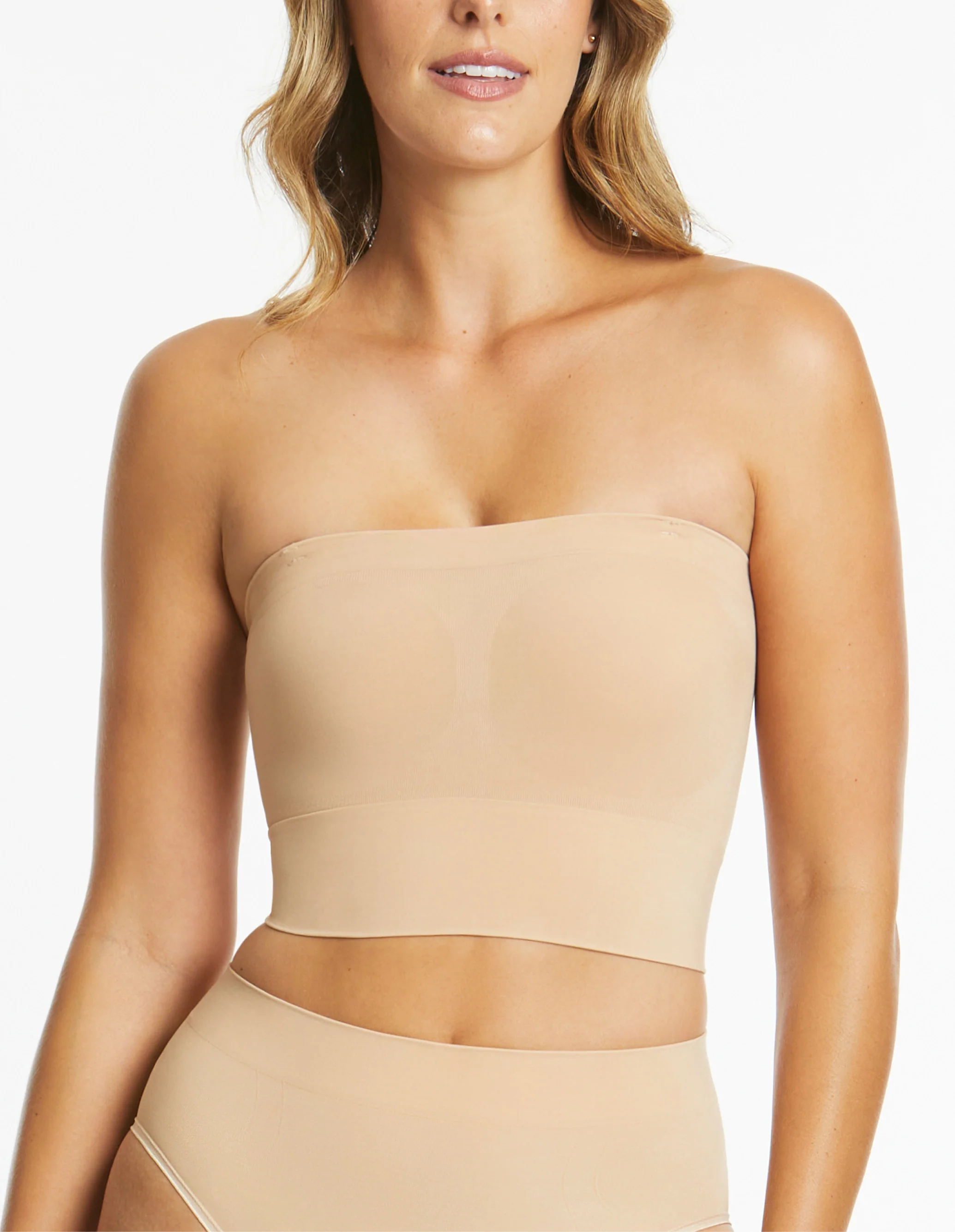 Powerlite Longline Bandeau - Rose Beige - Image 4
