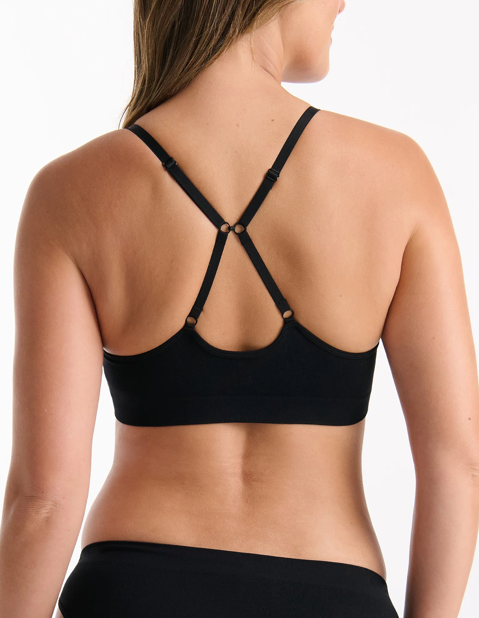Pure Basics Modal Triangle Bralette - Black - Image 3