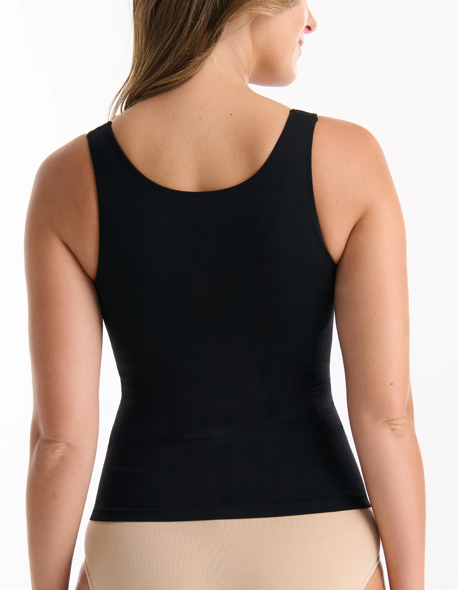Seamless Smoothies Reversible Shelf Bra Tank - Black - Image 4
